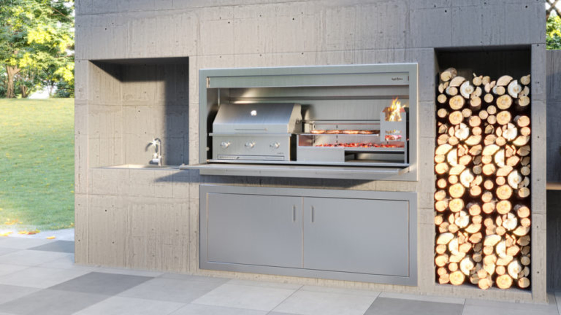 High-quality braai setup for outdoor South African entertainment