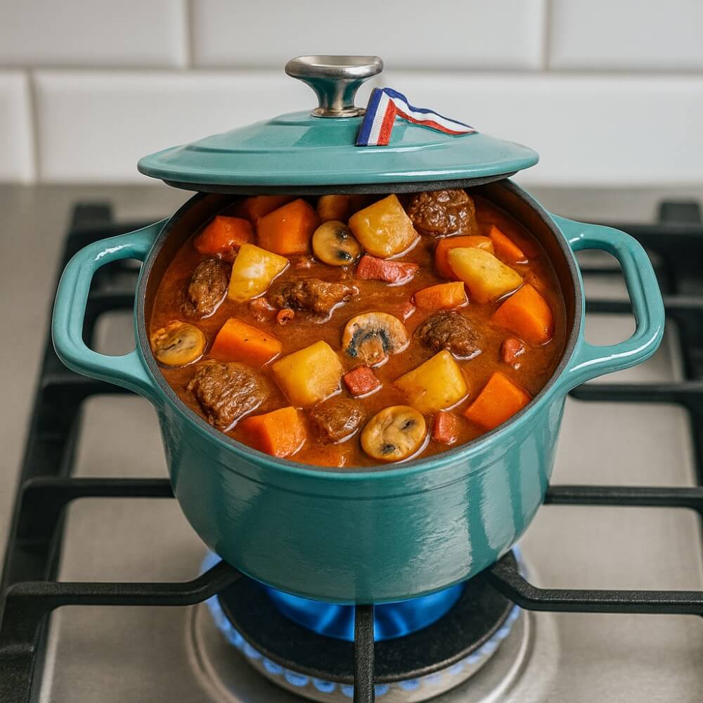 Chasseur cast iron craftsman working on handcrafted cookware