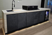 Rockbeam Travertino Romano Hi-Top Kitchen