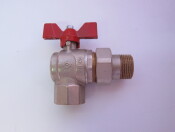 EVOL VALVE M-M ANGLE 3/4" W/UNION RED BUTT