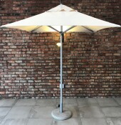 2m Square Ecru Classic Corp Parasol (Excl Base 25kg)