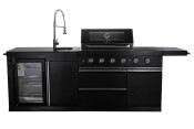 4B Satin Black Outdoor Kitchen
