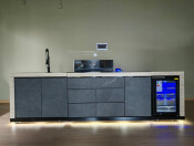 Rockbeam Travertino Romano Hi-Top Kitchen