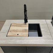 Rockbeam Travertino Romano Hi-Top Kitchen