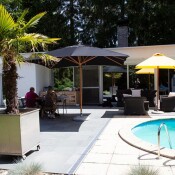 3.2m Octagonal Charcoal Classic Parasol (excludes Medium Base)