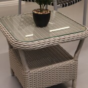 Katakia Wicker Side Table (White)