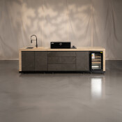 Rockbeam Travertino Romano Hi-Top Kitchen