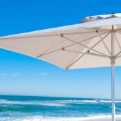 2m Square Ecru Classic Corp Parasol (Excl Base 25kg)