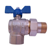 EVOL VALVE M-F ANGLE 3/4" W/UNION BLUE BUTT