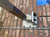 3m Square Ecru Cantilever Atlantic Parasol (Wall Mounted)