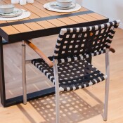 Gingham Strapping 'Directors' Patio Chair