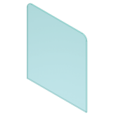 10mm Glass Baseplate - Radius Edge (850 x 750mm)