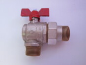 EVOL VALVE M-M ANGLE 1" W/UNION RED BUTT
