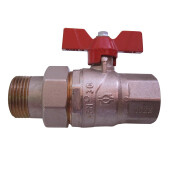 EVOL VALVE M-F STRAIGHT 3/4" W/UNION  RED BUTT
