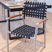 Gingham Strapping 'Directors' Patio Chair
