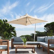 2.5m Square Ecru Cantilever Brittania Parasol (Incl Base 75kg)