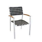 Gingham Strapping 'Directors' Patio Chair