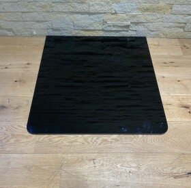 10mm Glass Baseplate - Radius Edge (750 x 670mm) Black