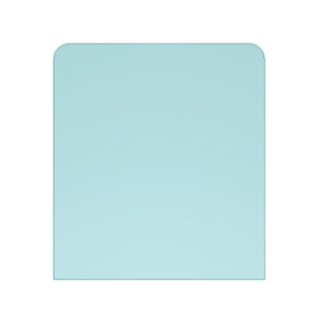 10mm Glass Baseplate - Radius Edge (750 x 670mm) 10mm Glass Baseplate - Radius Edge (750 x 670mm)
