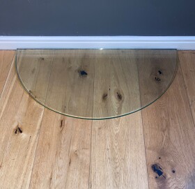 10mm Glass Baseplate - Half Circle (750 x 375mm) 10mm Glass Baseplate - Half Circle (750 x 375mm)