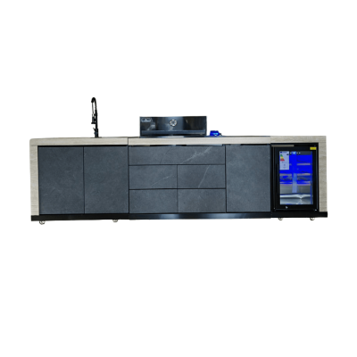 Rockbeam Travertino Romano Hi-Top Kitchen