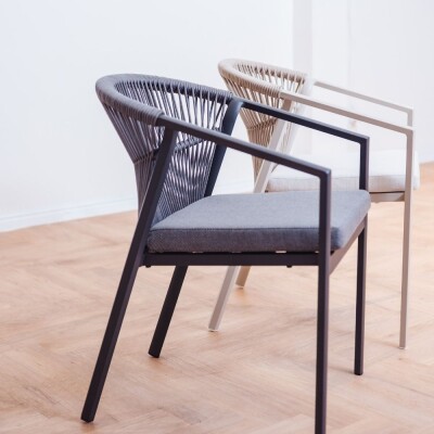 Coastal Weave Dining Chair (Anthracite)