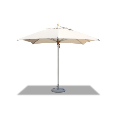 2m Square Ecru Aluminium Corpzone Parasol (excludes Small Base)
