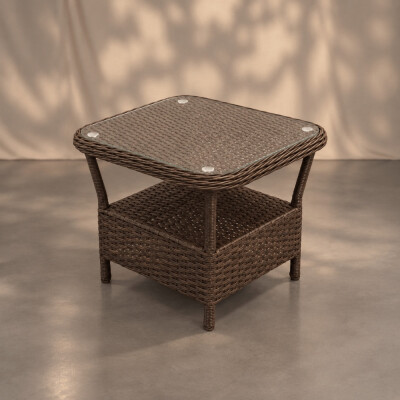 Katakia Wicker Side Table (Brown)