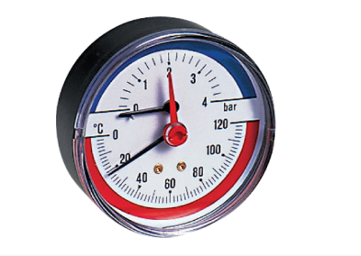 80mm Temp/Press Gauge Radial Conn