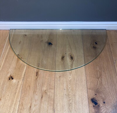 10mm Glass Baseplate - Half Circle (750 x 375mm)