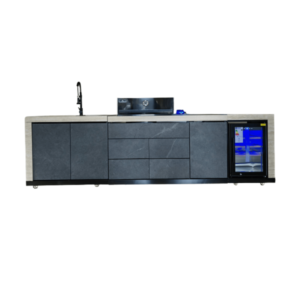 Rockbeam Travertino Romano Hi-Top Kitchen