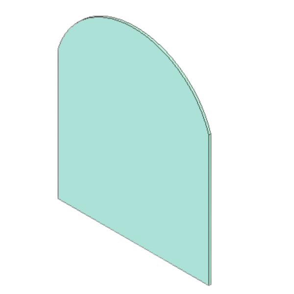 10mm Glass Baseplate - Circle Front (925 x 750mm)