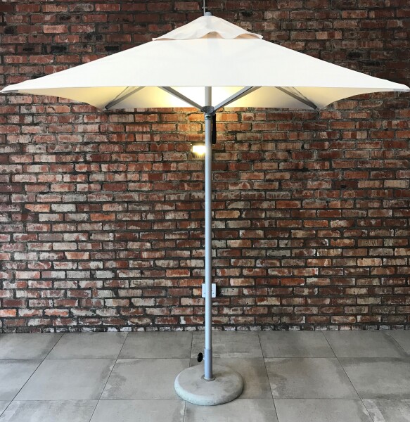 2m Square Ecru Classic Corp Parasol (Excl Base 25kg)