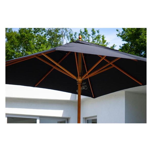2.2m Square (8) Charcoal Classic Parasol (excludes Medium Base)