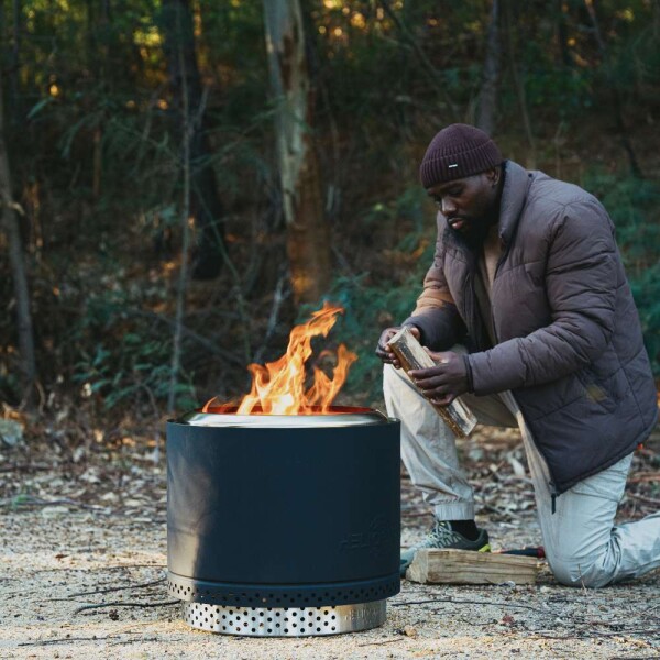 Eros Black -  Smokeless Fire Pit (Includes FREE carry bag)