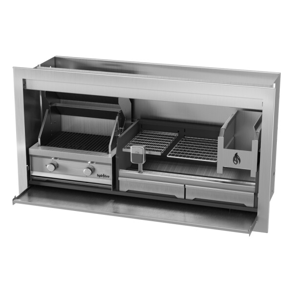 Pyro Dual Fuel Combo Braai Stainless Steel 1600mm (590 Gas / 950 Wood)