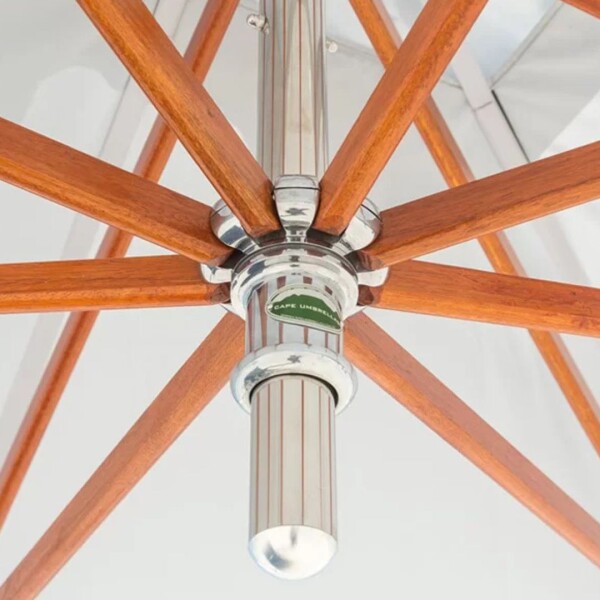 4m Round Ecru Cantilever West Coast Parasol (Incl Cross Base & Pavers)