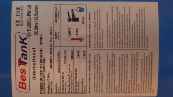 100L Heating Expansion Vessel