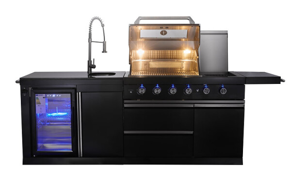 4B Satin Black Outdoor Kitchen