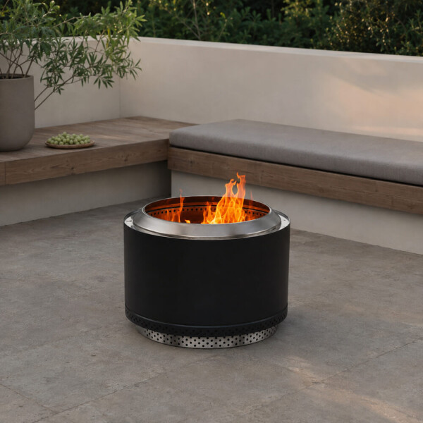 Apollo Black - Smokeless Fire Pit (Includes FREE carry bag)