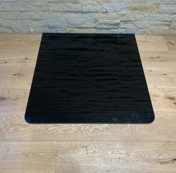 10mm Glass Baseplate - Radius Edge (850 x 750mm) Black