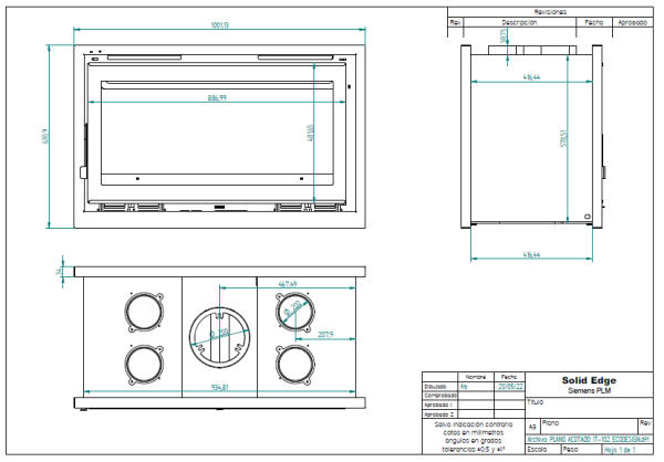 Merida DF (IT 102K) Double Sided Fireplace Fan Insert