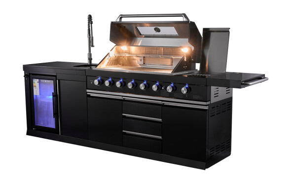 6B Classic Satin Black Outdoor Kitchen