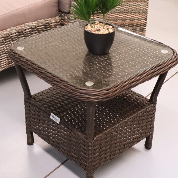 Katakia Wicker Side Table (Brown)