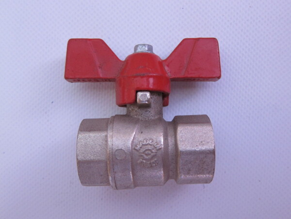 PERFECTA VALVE F-F STRAIGHT 1/2" RED BUTT