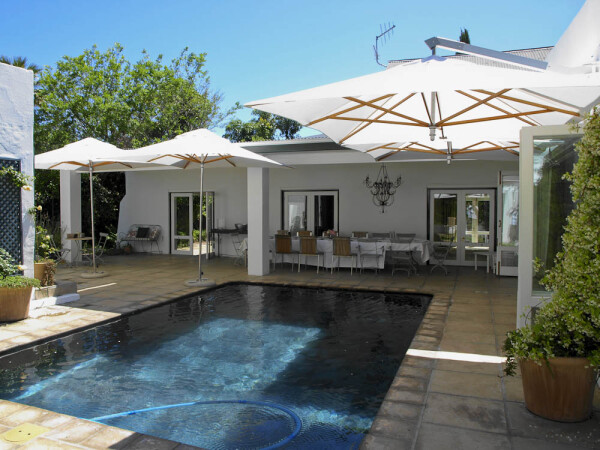 3m Square Ecru Cantilever Atlantic Parasol (Wall Mounted)