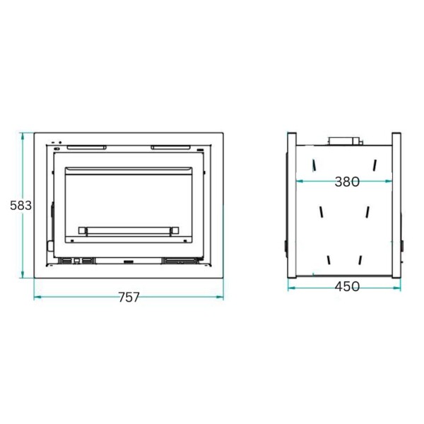 Algora DF (IT 172K) Double Sided Fireplace Fan Insert