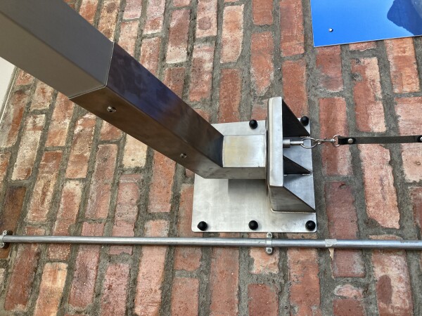 3m Square Ecru Cantilever Atlantic Parasol (Wall Mounted)