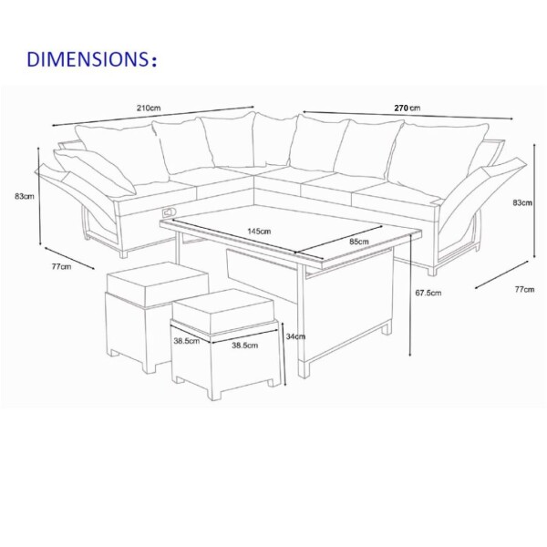 Versano Patio Lounge Set (Light)