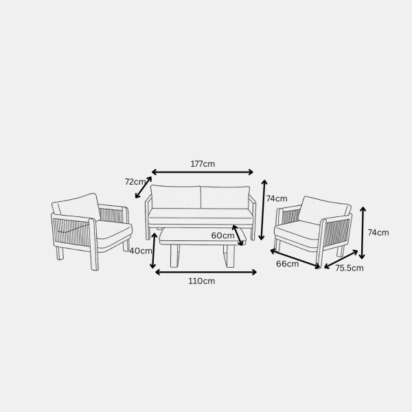 Lazio Rope Weave Ensemble